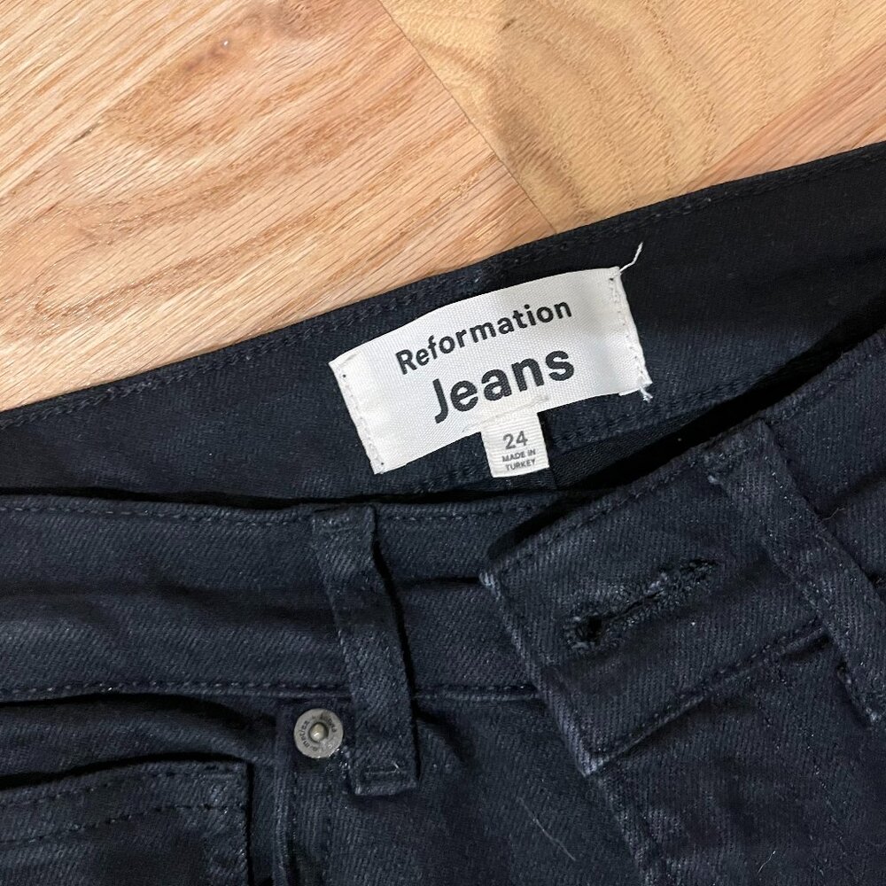 Cropped Reformation Jeans - Black